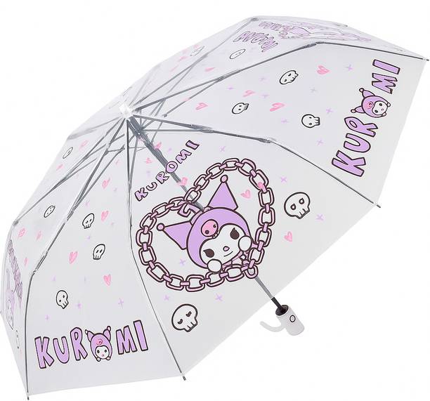 TXOR PVC Collection UV Coated 3-Fold Transparent KUROMI Toon, 110 cm Umbrella