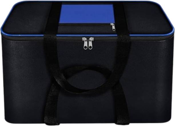 Mdali Foldable Storage Bag with Zipper & Strong Handle (Blue, Pack of 1) Under Bed Storage