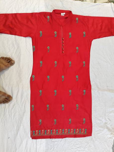 IFA Straight Red Uniform Kurta