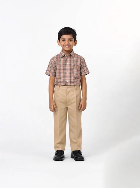 YYYMENSWEAR Brown Uniform Shirt