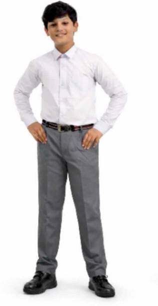 Adarsh Manufacturing White, Grey Uniform Shirt