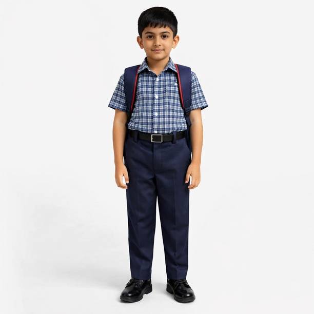 YYYMENSWEAR Blue Uniform Shirt