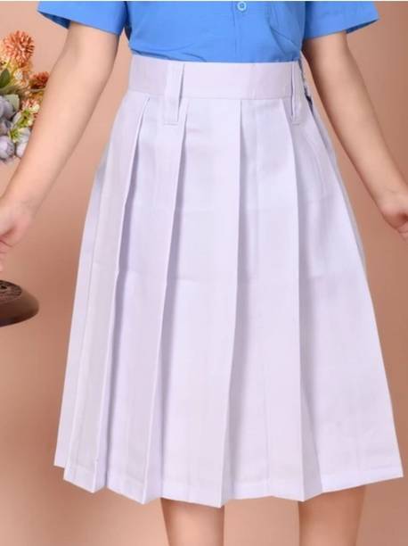 Ankaj White Uniform Skirt