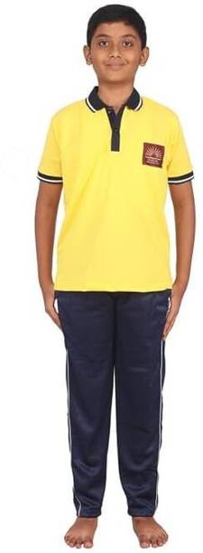 AMBIKASTORES Yellow Uniform T Shirt