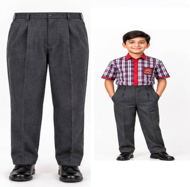 HOUSE OF WHITE & BLACK Grey Uniform Trouser