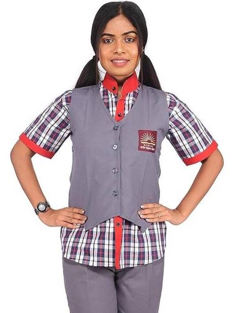 AMBIKASTORES Grey Uniform Waistcoat