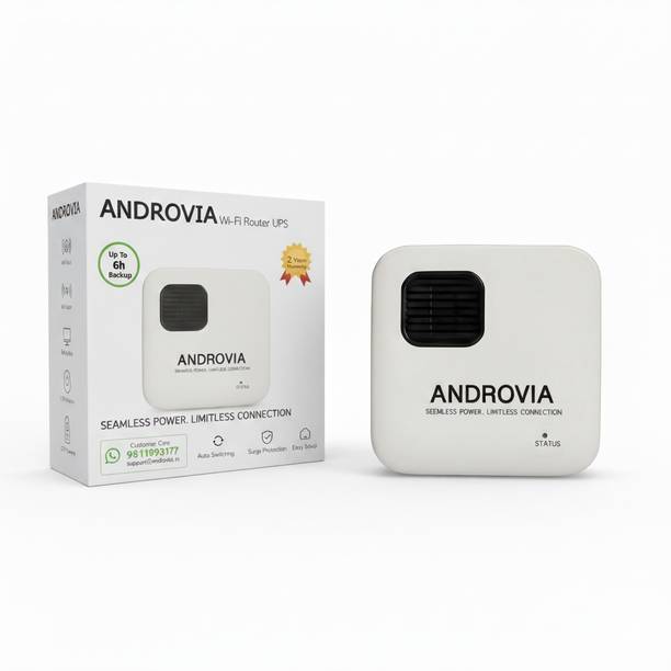 ANDROVIA Androvia Mini UPS 12V2A ANDRO-UPS-12V2A 12 V Offline/Standby Tower Model UPS with Overload Protection 1 Outlet Plugs