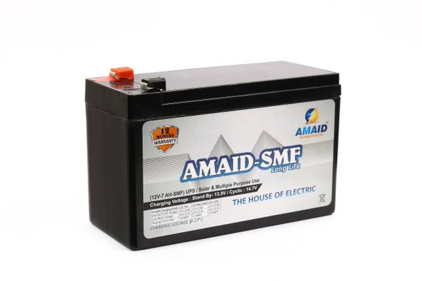AMAID - SMF 12V 7Ah SMF UPS-Battery Use for Solar, Ups and Etc. 12 Month Warranty. 230 V Offline/Standby Rack-mount Model UPS 1 Outlet Plugs