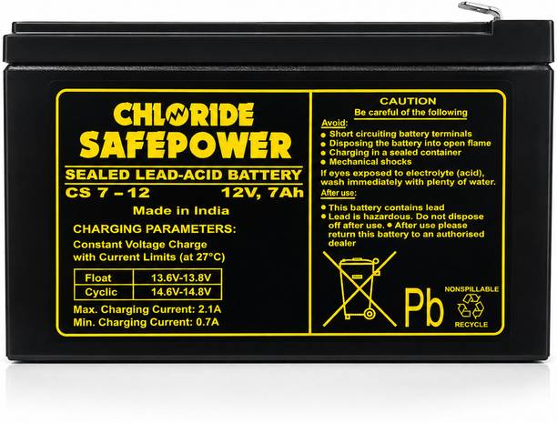 EXIDE 7.2Ah battery for UPS 12 V Offline/Standby Tower Model UPS with Overload Protection 0 Outlet Plugs