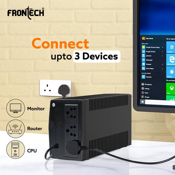 Frontech Force UPS Electra Plus 600VA/360W Output FT-2569 220 V Line-interactive Rack-mount Model UPS with Overload Protection 3 Outlet Plugs