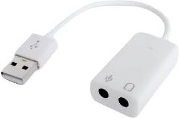 Simcotrack Plug-and-Play 7.1 Channel USB External Sound Card Audio Adapter with Mic USB Adapter