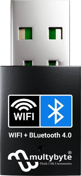 Multybyte USB Adapter 4.0-High-Speed 150Mbps for PC-Plug&Play,Dual Functionality (WiFi+BT) USB Adapter