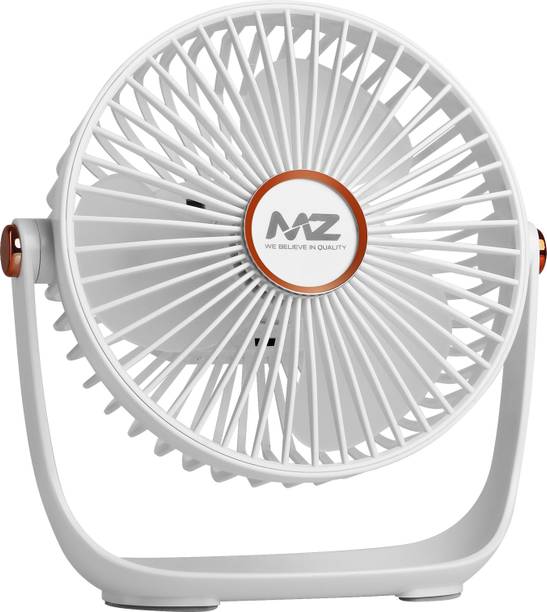 MZ F56 (RECHARGEABLE PORTABLE USB FAN) 5 Speed Mode High Speed with LED Light 4 Hours Operating Time with 1200mAh Battery USB Fan