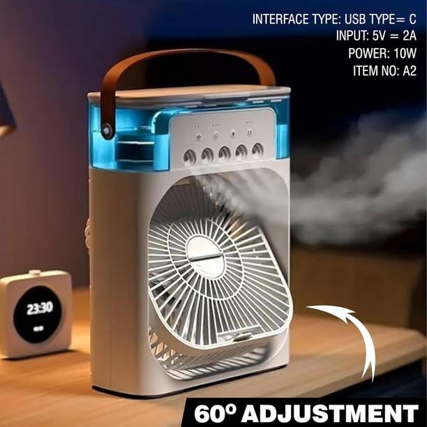 GrabItGo Portable Mini Air Cooler with Mist & LED New_GadgetUSB Air Cooler USB Air Cooler