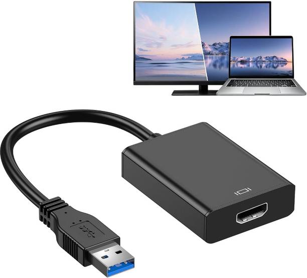 RuhZa USB to HDMI Adapter, USB 3.0 to HDMI 1080P Video Audio Converter Connect PC, Laptop to Monitor, Support Laptop Accessory