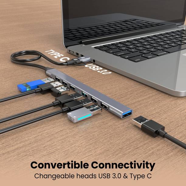 Extremus USB Extender Multiple USB Connector for MacBook Air/Pro M1/M2, iPad Pro, USB C To HDTV HDMI TF SD Card USB 3.0 Multipurpose Device