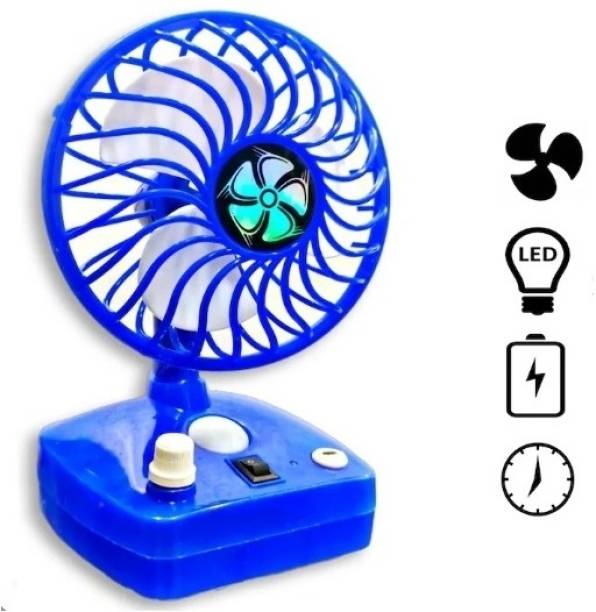 JAIN ELECTRONICS USB Electric Mini Portable Table Fan Air Cooler Turbine Handy Rechargeable LED High Indoor Outdoor Fan Speed Cooler Home Office Car kitchen Desk Travel Lamp USB Fan