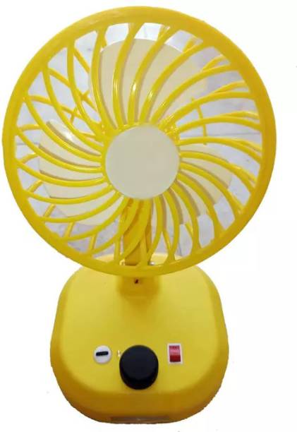 JAIN ELECTRONICS Mini Electric Portable USB Table Fan Air Cooler LED Lamp Handy Chargeable Wind Outdoor Indoor Fan High Speed Cooler Home Car kitchen Desk Travel Rechargeable USB Fan