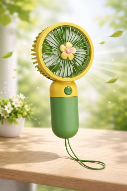 Adrik Mini Portable Fan Rechargeable Hand Fan with Adjustable Cooling Fan Daily Use Usb Rechargeable Hand fan 2025B Rechargeable Fan, USB Fan, USB Air Cooler