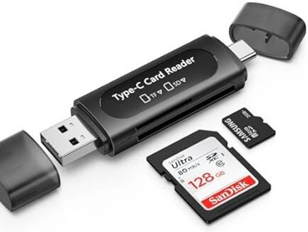 Foxne Point USB-A 3.0 & Type C High-Speed Multi-Card Reader Supports All Standard SD/SDHC/SDXC and Micro SD/Micro SDHC/Micro SDXC Cards. Card Reader