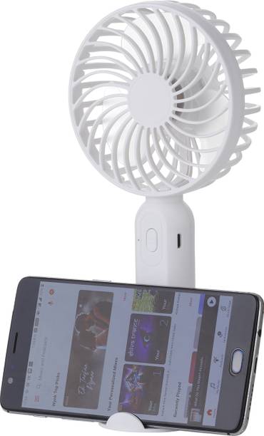 TG S9 (PORTABLE RECHARGEABLE USB FAN) 3 Speed Mode High Speed with 1200mAh Battery S9 Mobile Stand USB Fan