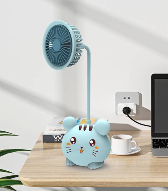 Spiaty Cute Cartoon Kitten Rechargeable Handheld Mini USB Fan with Pencil Sharpener UFAN008 USB Fan