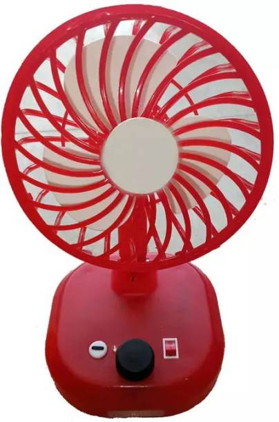 JAIN ELECTRONICS Summer Electric Mini Portable USB Table Fan Air Cooler LED Lamp Rechargeable Gift Indoor Outdoor Fan High Speed Cooler Home Car kitchen Travel Rechargeable USB Fan
