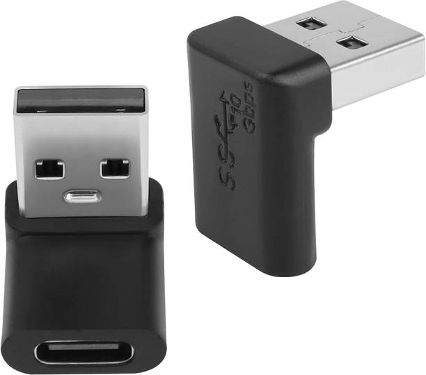 VOOCME 10Gbps USB 3.1 to USB C 90 degree Angle Adapter OTG Data Transfer 3A Charging, for PC Laptop Tablet,1Pcs HDMI Connector