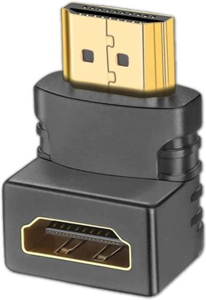 DooBuy 90 Degree HDMI Extender Coupler Support 3D 4K HDMI Male to Female Adapter 1-Pack USB Hub