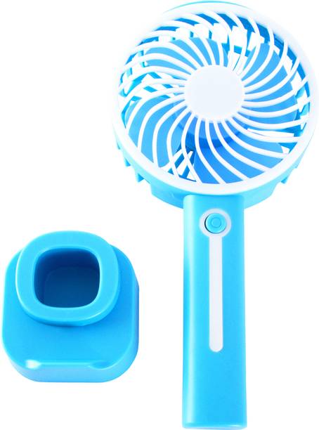 MZ K5 (PORTABLE RECHARGEABLE USB FAN) 3 Speed Mode High Speed with 1200mAh Battery K5 Mobile Stand USB Fan