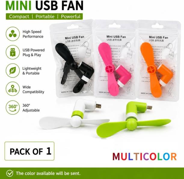 COOLTECH Type-C Mini Fan for Smartphones | Plug & Play Cooling Fan (Pack of 1) TC28 USB Fan