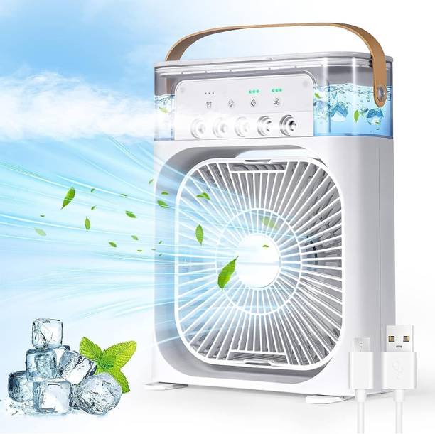 BKS SMART Portable Mini Air Cooler with Automatic Mist Spray & USB Rechargeable Fan Portable Mini Air Cooler with Automatic Mist Spray & USB Rechargeable Fan USB Fan