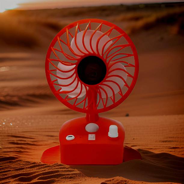 Clairbell Mini Ac Cooler Rechargeable Cool Fan Portable (USB Fan) With LED Light_LPB45 Trendy Rechargeable Fan Light Weight Mini Fan_FV45 USB Fan