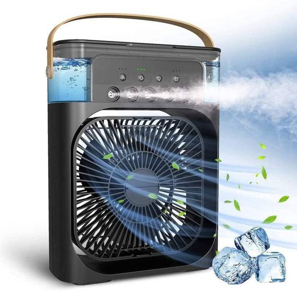ZAM ZAM ENTERPRISES Mini Air Cooler with Water Tank, 7 LED lights, humidifier, Multi-Speed Cooler MAC-BL Led Light, USB Humidifier, USB Air Cooler, USB Cable, USB Fan