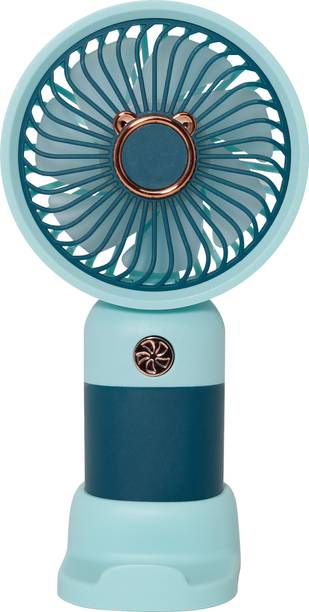 24 ENERGY USB Mini Desk & Handheld Fan for Office & Home Use - Blue AeroBreeze Charging USB Fan