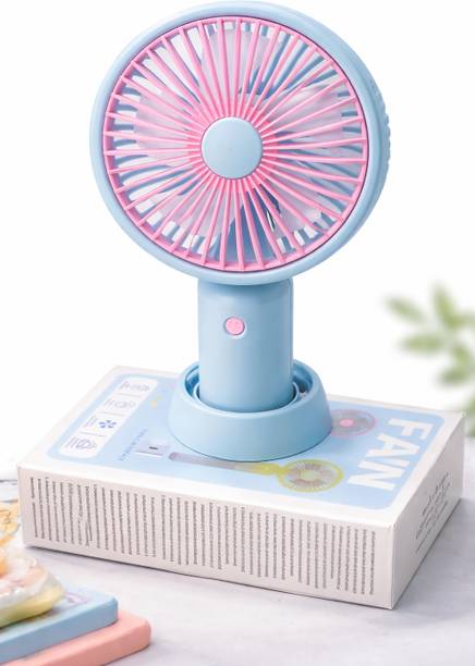 GRAMEVA Cute Mini Rechargable Hand Fan Premium quality Cute Hand Protable Fan || Rechargable Fan || Colling Fan USB Fan