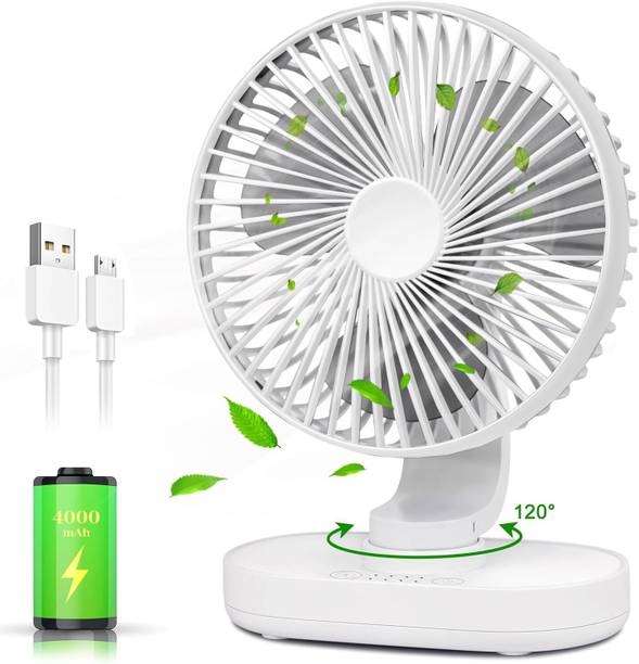 CITRODA High Speed Usb Fan with LED Light, For Home, Office Desk, Kitchen 3 Blade Table Fan