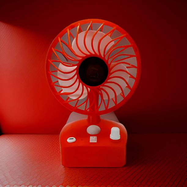 YAROH Mini Ac Cooler Rechargeable Cool Fan Portable (USB Fan) With LED Light_FFF3 Trendy Rechargeable Fan Light Weight Mini Fan_B102102 USB Fan