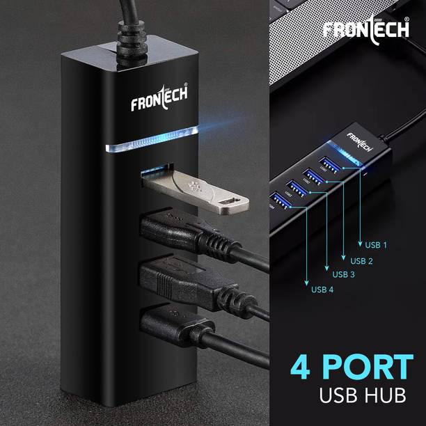 Frontech 4 in 1 | USB 3.0 Upto 4.8 Gbps Speed|Plug & Play| Hub for Laptop, Mobile NC-0017 USB Hub