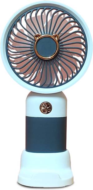 Symbelle USB Rechargeable Hand Fan with Mobile Holder | 3-Speed Settings | DD5630_Usb_Fan | USB Fan, Rechargeable Fan
