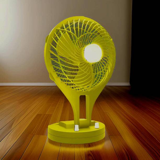 YAROH Mini Ac Cooler Rechargeable Wave Fan Portable (USB Fan) With LED Light_KMJ132 Trendy Rechargeable Fan Light Weight Mini Fan_GF132 USB Fan