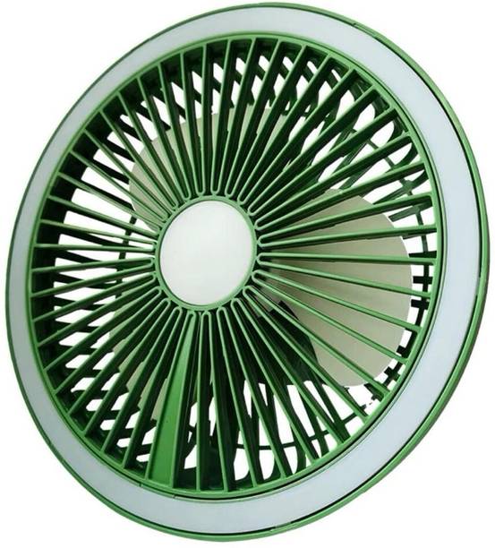lukzer 1Pc Mini Portable Fan with LED Light & Hanging Belt USB Rechargeable Multi-Function Desk Fan: Ideal for Travel, Bedroom, Home (19x19x6cm) USB Fan