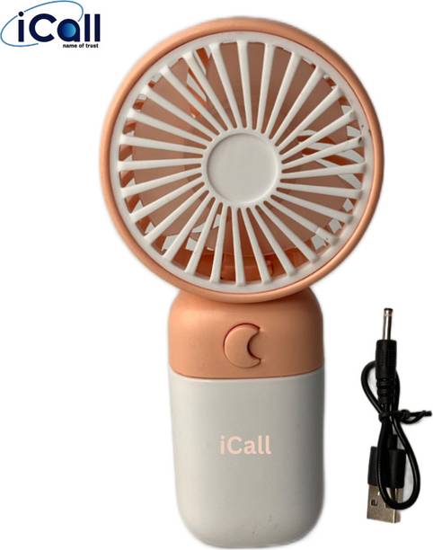 icall Mini Pocket LD8 Hand Fan Build-in Rechargeable Battery for Home, Makeup, Office, Indoor, Outdoor, Travel Rechargeable Fan