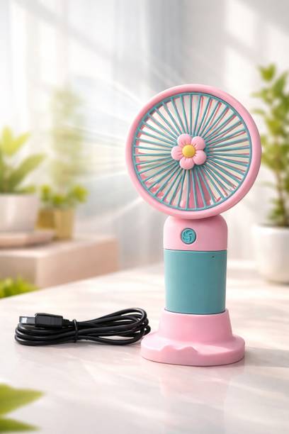 Valora Store Portable Mini Hand Fan with 3 Speeds, Perfect for Kids, Girls, Travel & Makeup MPF07VS Rechargeable Fan