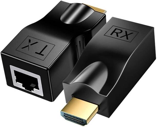 1Goal HDMI Over Ethernet Extender – 1080P/4K HDMI to RJ45 Adapter with 30m Range for HDTV, PC, PS4, STB HDMI Connector
