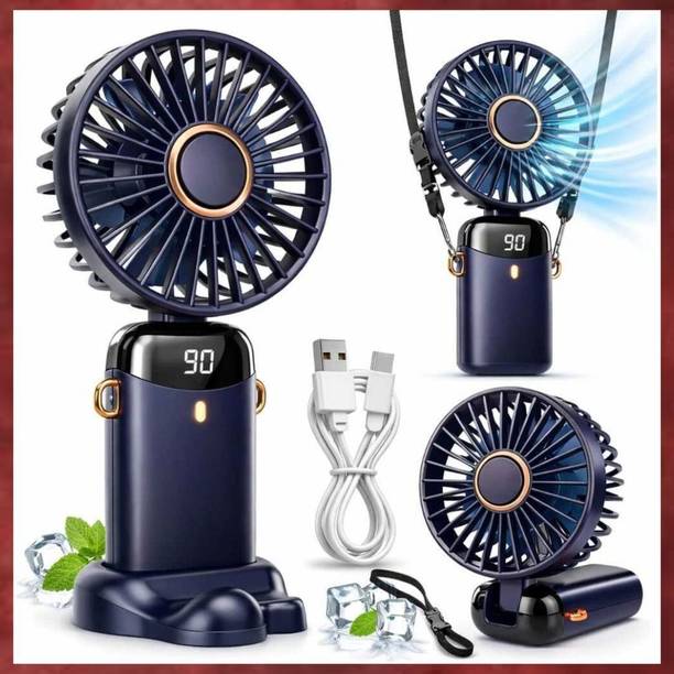 Rahi Enterprise2 Portable Mini Fan with Digital Power Display | Rechargeable USB Cooling Fan Portable Mini Fan with Digital Power Display | Rechargeable USB Cooling Fan USB Air Cooler