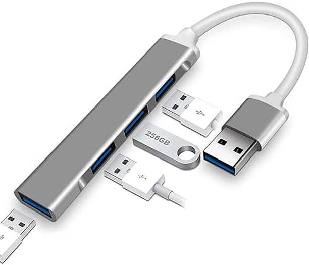 SCALEBEE 4-Port High Speed USB Hub 3.0 with Aluminium Shell USB Hub 3.0 Compatible for PC, MacBook, Mac Pro, Mac Mini, iMac, Laptop USB Hub