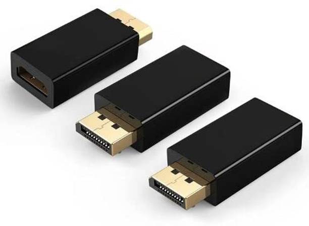 DooBuy 4K DisplayPort to HDMI Adapter,DP to HDMI Converter 4K@30Hz 2K@60Hz 1080p@120Hz Uni-Directional Display Port DP to HDMI Passive Adapter For PC,Laptop,TV,3 Pack Laptop Accessory