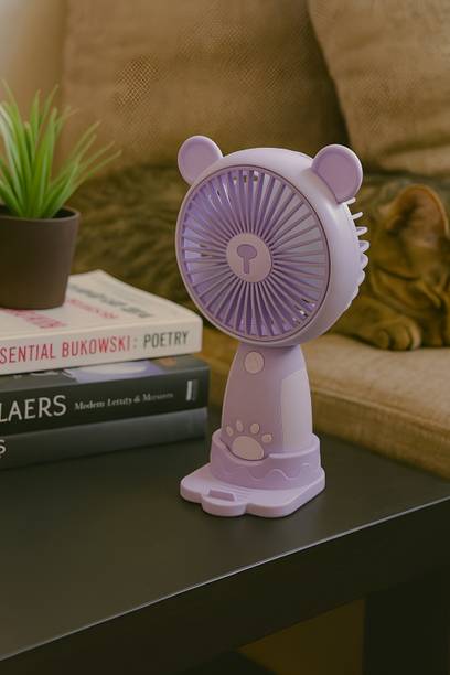 PARADISEECOM 3 Speed Portable Fan Rechargeable with stand|Small Fan Portable Fan Rechargeable Fan