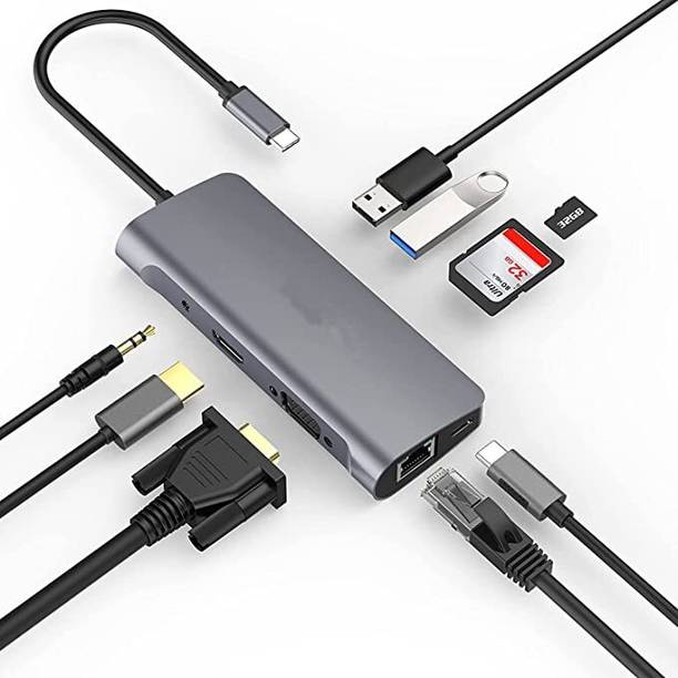 VOOCME HDMI Adapter 0.4 m 9 in 1 USB C to HDMI ADAPTER Converte